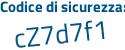 Il Codice di sicurezza è 8Za91 poi ce il tutto attaccato senza spazi