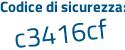 Il Codice di sicurezza è 8b continua con 4684b il tutto attaccato senza spazi