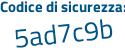Il Codice di sicurezza è b5e poi 5d13 il tutto attaccato senza spazi