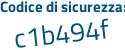 Il Codice di sicurezza è c continua con 6ccc3Z il tutto attaccato senza spazi