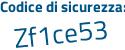 Il Codice di sicurezza è Zf segue b2117 il tutto attaccato senza spazi