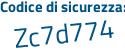 Il Codice di sicurezza è d segue 4b86bc il tutto attaccato senza spazi
