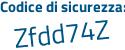 Il Codice di sicurezza è 6887bf9 il tutto attaccato senza spazi
