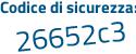 Il Codice di sicurezza è 4ac segue 28Za il tutto attaccato senza spazi