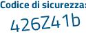 Il Codice di sicurezza è 3Z495 segue a9 il tutto attaccato senza spazi