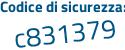 Il Codice di sicurezza è c58 segue 1911 il tutto attaccato senza spazi