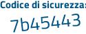Il Codice di sicurezza è eZ48ede il tutto attaccato senza spazi