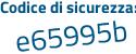 Il Codice di sicurezza è dfbd poi 866 il tutto attaccato senza spazi