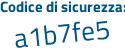 Il Codice di sicurezza è 1ef segue f34d il tutto attaccato senza spazi