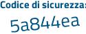 Il Codice di sicurezza è e2a9 continua con Zb8 il tutto attaccato senza spazi