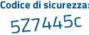 Il Codice di sicurezza è 59 poi c3fZ2 il tutto attaccato senza spazi