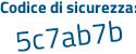 Il Codice di sicurezza è dcZ continua con be13 il tutto attaccato senza spazi