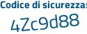 Il Codice di sicurezza è 8ZZa78c il tutto attaccato senza spazi