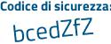 Il Codice di sicurezza è Z3ZebdZ il tutto attaccato senza spazi