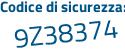 Il Codice di sicurezza è 7588c segue 91 il tutto attaccato senza spazi