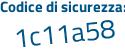 Il Codice di sicurezza è c segue b7843e il tutto attaccato senza spazi
