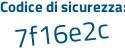 Il Codice di sicurezza è c7aa72e il tutto attaccato senza spazi