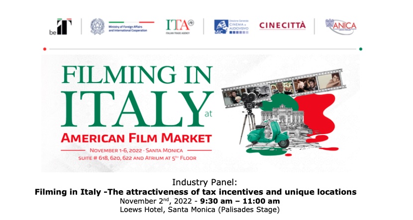 Filming in Italy -The attractiveness of tax incentives and unique locations